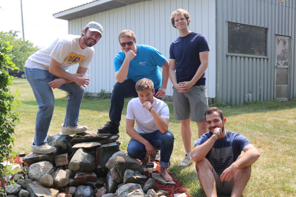 Interns outdoors