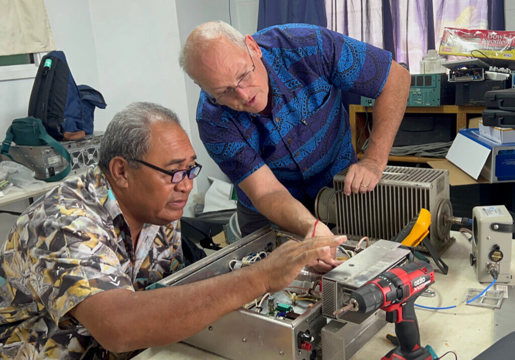 Alan Working at Fiji Radio Station