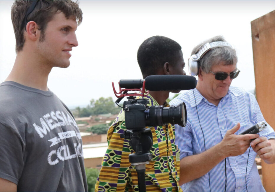 Burkina Faso intern doing video