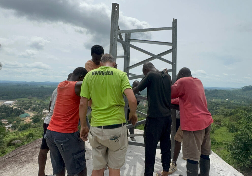 Praying at Radio Tower